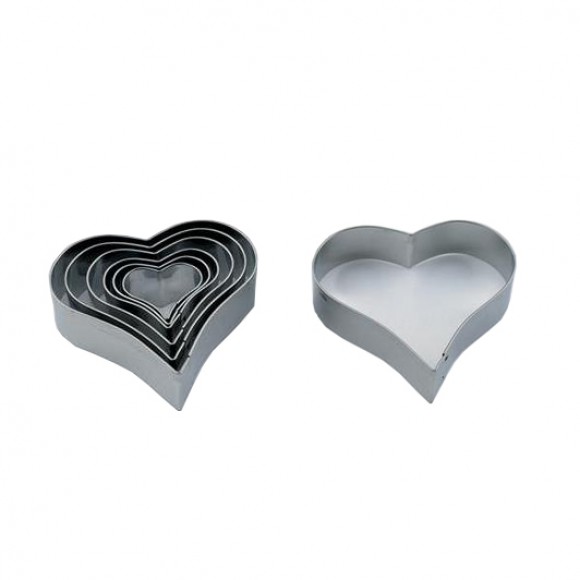 Комплект метални кутери "Сърце 2" - 7 елемента